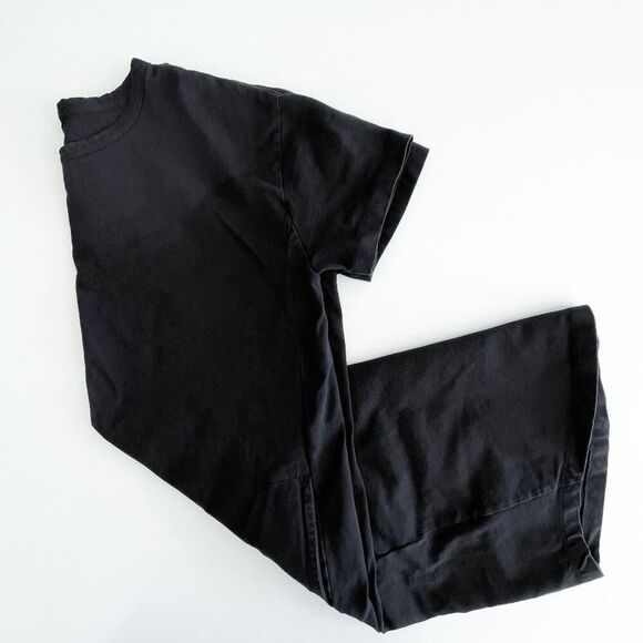 Roots Womens Cotton Crew Neck Short Sleeve Pockets T-Shirt Dress Black Large - Picture 4 of 8